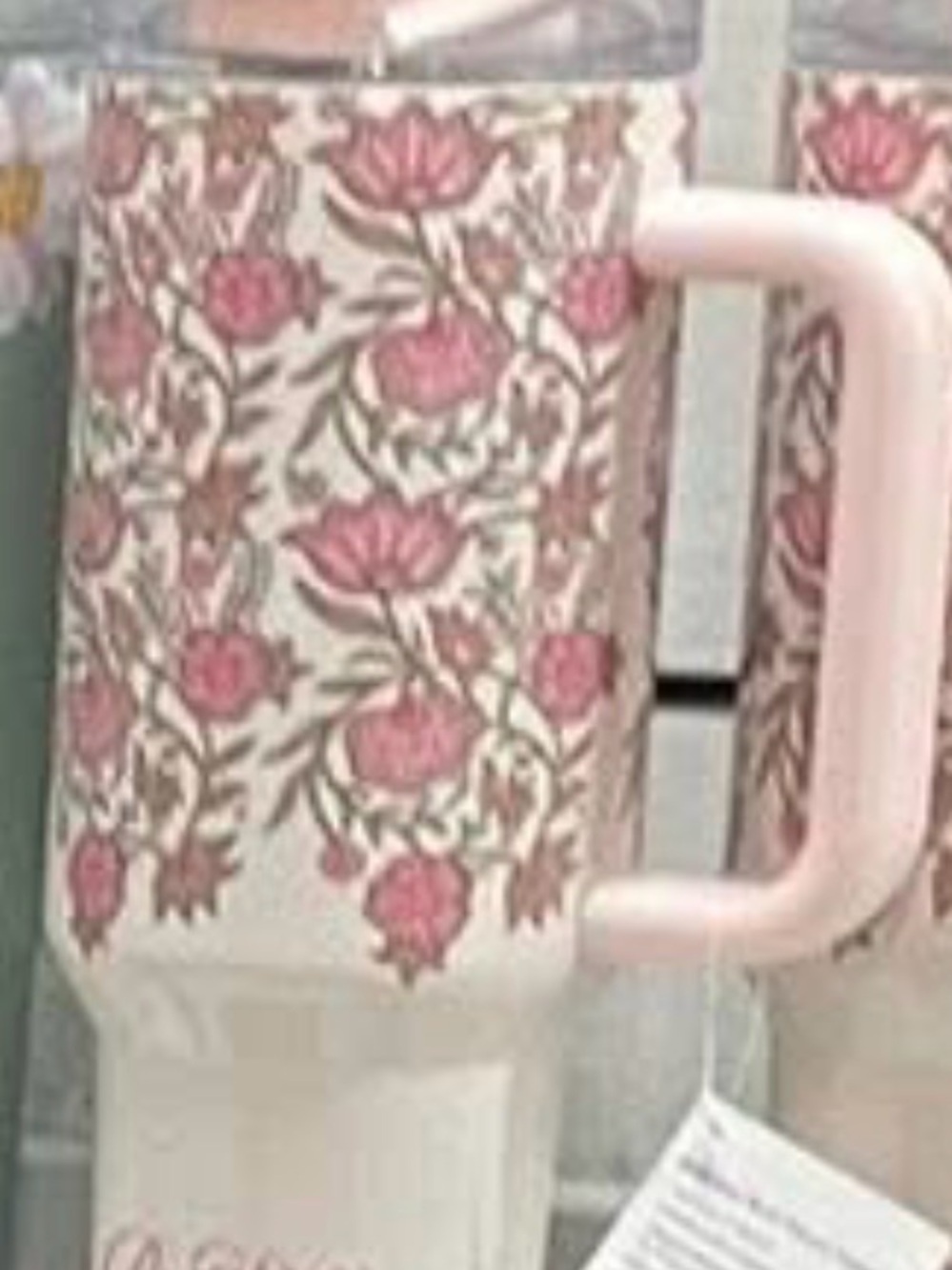 Christian Ceramic Coffee Beverage BeStill Pink Floral Final Sale